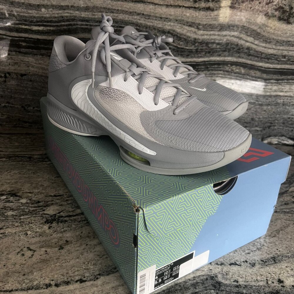 Nike Mens Zoom Freak 4 TB 'Wolf Grey' Basketball Shoes/Sneakers SZ 14